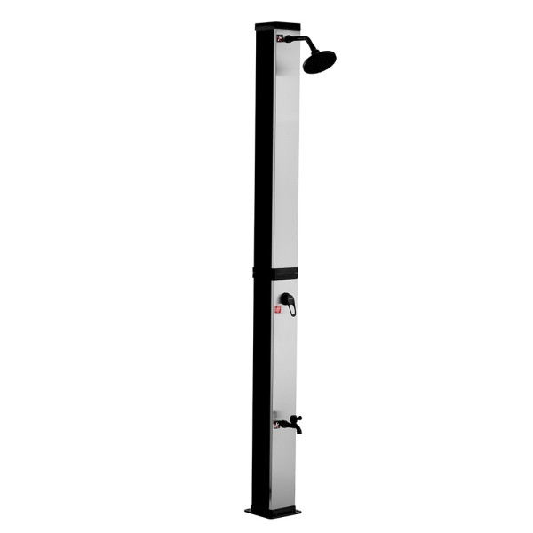 HOME DELUXE Solardusche OLYMP Gebürstetes Nickel / Schwarz, 60487
