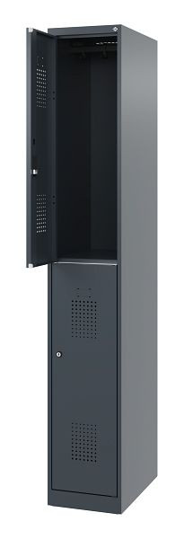 C+P Doppelstöckiger Feuerwehrspind, Modell FLEXO, H1850B300T500 mm, Anthrazit, 0493015-10LR S10001