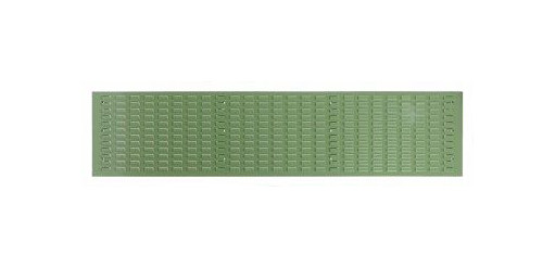 ADB Schlitzplatte, waagerechte Kiemenschlitzung, L1975xB456mm, Farbe grün, RAL 6011, 23055
