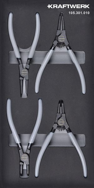 Kraftwerk BASIC LINE EVA Seegerring-Zangen-Einlage, 20x40 cm, 4tlg, 105.301.010