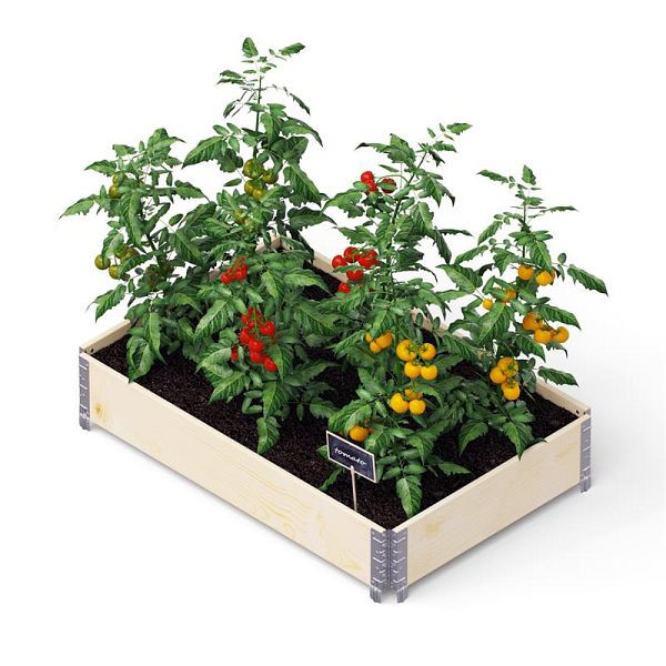 upyard Hochbeet Palettenrahmen 15mm, Größe: 120 x 80 cm, Farbe natur, 160120X80X15N