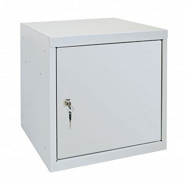 ADB Wertfach-Schließfach Zylinderschloss, Maße Korpus LxBxH 400x400x400 mm, Farbe Korpus: grau, RAL 7035/7035, 41200