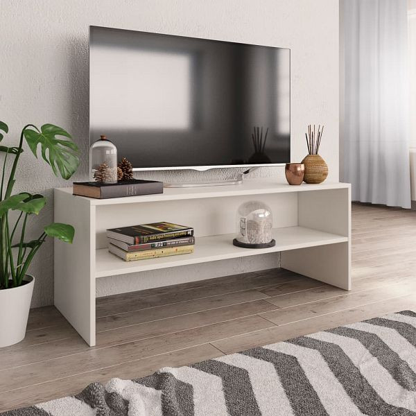 vidaXL TV-Schrank Weiß 100x40x40 cm Holzwerkstoff, 800045