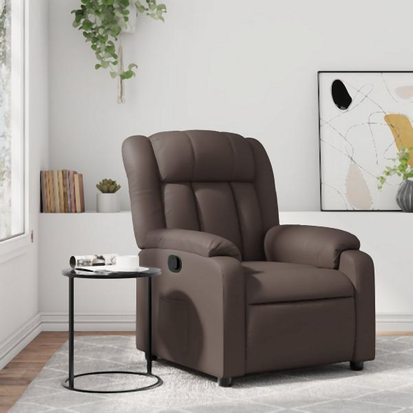 vidaXL Relaxsessel Braun Kunstleder, Zurücklehnen, 373562