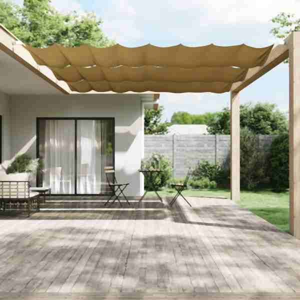 vidaXL Senkrechtmarkise Beige 180x1000 cm Oxford-Gewebe, 148274