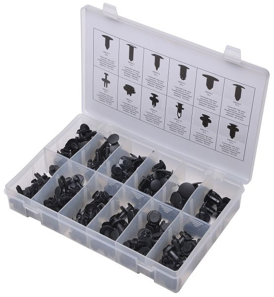 SW-Stahl Befestigungsclip Sortiment, universal, 192-teilig, S8033