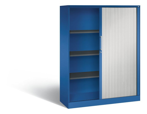 C+P Rollladenschrank Asisto, H1639xB1200xT435mm, Farbe: Enzianblau / Lichtgrau, Bügelgriff, 4 OH, 143011-000 S10044
