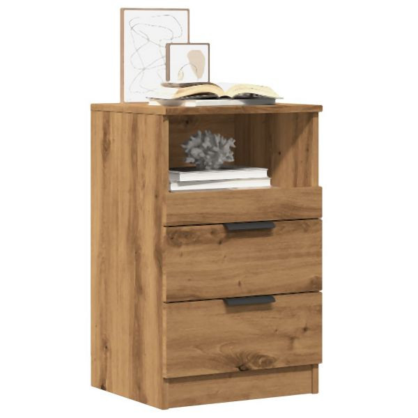 vidaXL Nachttische 2 Stk. Artisan-Eiche 40x36x65 cm Holzwerkstoff, 856847