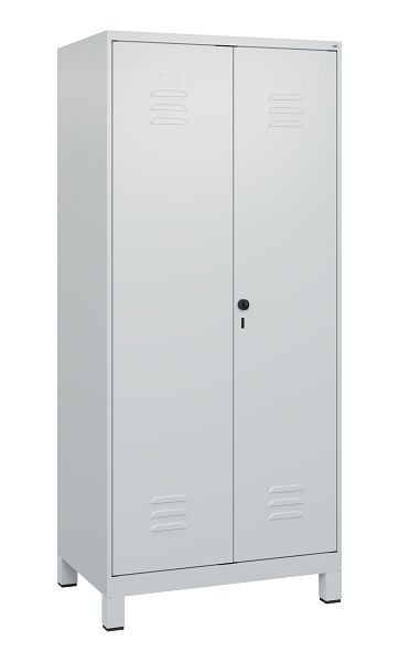 C+P Umkleidespind Classic PLUS, Doppel-Spind, Füße, 2 Abteile, 1800x800x500mm, 7035/7035, Drehriegel, 0800127-22P S10009