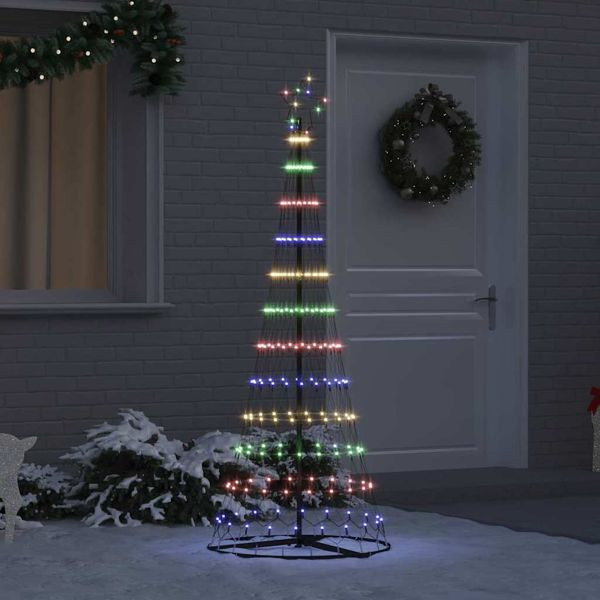 vidaXL LED-Weihnachtsbaum mit 230 LEDs Mehrfarbig 184,5 cm Metall, 42018782