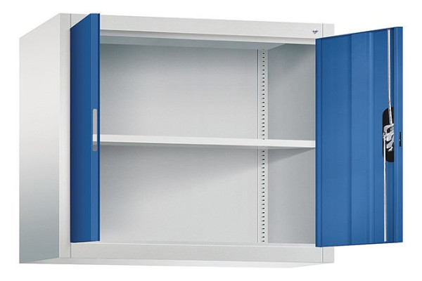 C+P Aufsatzschrank Acurado, H790xB930xT400mm, Farbe: Lichtgrau / Enzianblau, Muldengriff, 9265-000 S10213