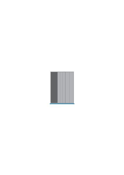 bott cubio Sortiment mit 8 Kompaktmulden 15 Steckwände, 1 Rinne mit 3 Steckwänden BxTxH: 525 x 650 x 28 mm, Kunststoff RAL 7011, 43020019