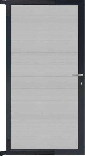 T&J MAX-Tor-Komplettset, 90 x 173 cm, Füllung smoke white, Rahmen anthrazit, 44036