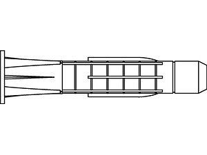 ART 88383 TOX-Allzweck-Dübel TRIKA 7 x 37 Kunststoff VE=S (100 Stück)