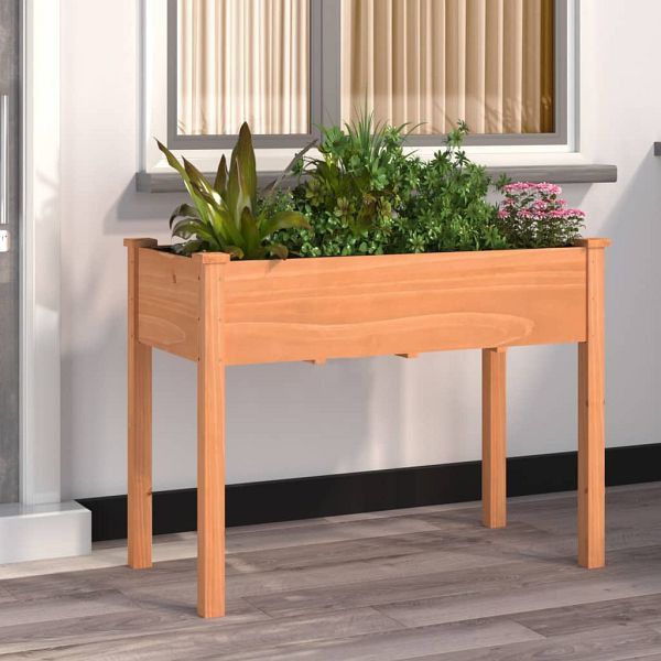 vidaXL Pflanzkübel mit Einsatz Braun 118x59x76 cm Massivholz Tanne, 364234