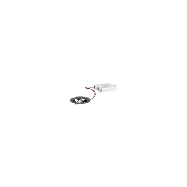Brumberg LED-Einbaustrahler 6W 3000K A++ 640lm Nickel mit 1LED IP20 Konverter 38° 39363153, 114875
