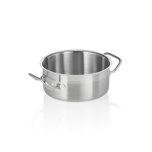 WAS Bratentopf Cookware 21, 18 cm Durchmesser, flache Ausführung, 2109200
