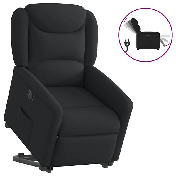 vidaXL Relaxsessel mit Aufstehhilfe Elektrisch Schwarz Stoff, 3303216