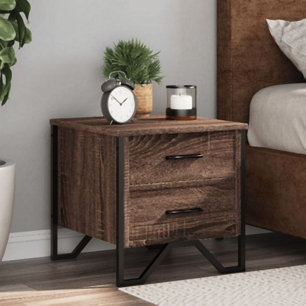 vidaXL Nachttisch Eichen-Optik 40x41x40 cm Holzwerkstoff, 848512