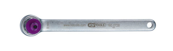 KS Tools Bremsen-Entlüftungsschlüssel, extra kurz, 9 mm, lila, 160.0728