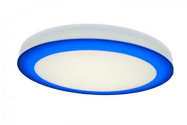 rutec Projekt ASCAR Wand - und Deckenleuchte DALI Durchmesser 435mm, H70mm, 230V, 27W, IP20, 4000K, CRI80 - blau, PBE172