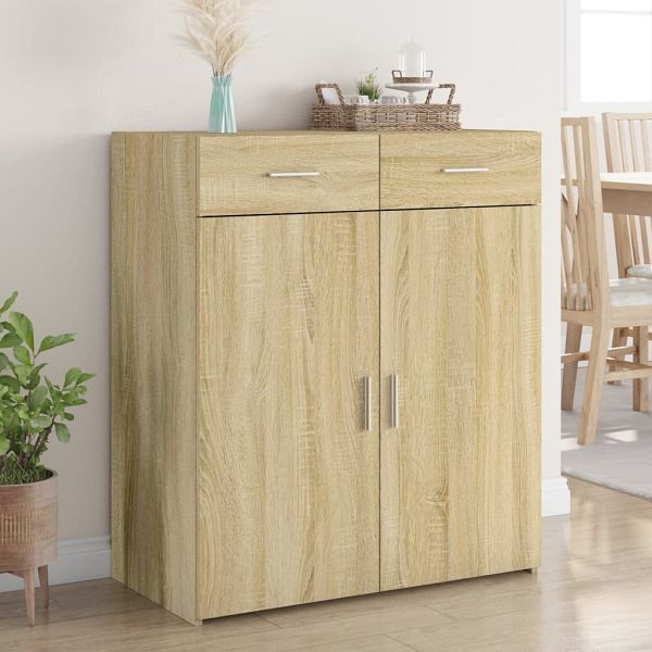 vidaXL Sideboard Sonoma-Eiche 80x42,5x93 cm Holzwerkstoff, 3281471