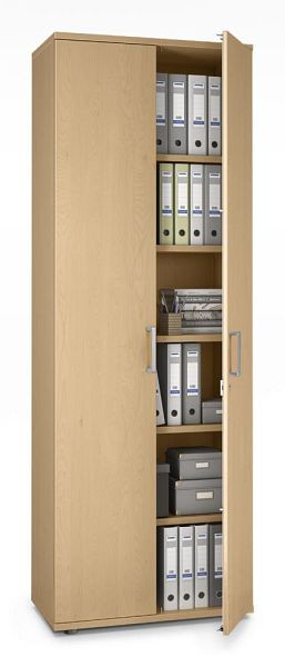 Deskin Flügeltürenschrank MULTI MODUL-PRO, Buchedekor, B 800 x H 2250 x T 420 mm, 351752