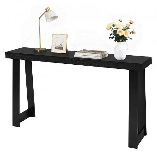 VEVOR Konsolentisch Schwarz (140 x 30,5 x 81 cm), rechteckig, für Flur/Schlafzimmer/Wohnzimmer, moderne Mehrschichtplatte, BSXGZEKXDFDCVS4X2001V0