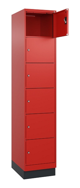 C+P Schließfachschrank Evolo PLUS, mit Sockel, 6 Fächer, 1950x400x500mm, 3020/30, 049020-126 S10025