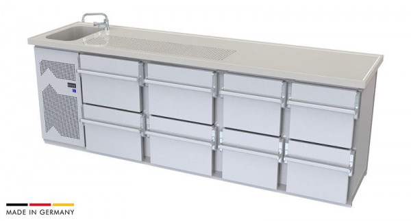 hefa Theke Novis 27V/1L-ZZZZ, Abmaße: 950 x 2.700 x 650/700 mm, Novis 27V/1L-ZZZZ