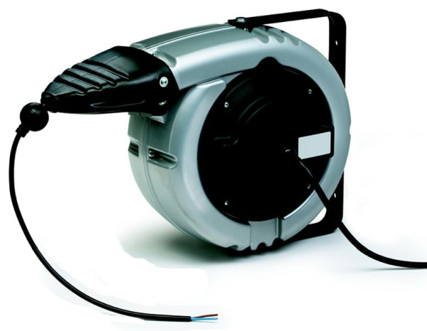 Ebinger Kabelaufroller PR-L IP 65, Aluminiumgehäuse, heißlackiert 23m Kabel H05VV-F 2x2,5mm² Schutzart IP 65 Max. 1,8/2,5 KW, 2.403.007