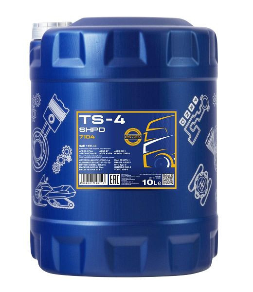 MANNOL Mehrbereichsöl 7104 TS-4 SHPD 15W-40 Extra, VE: 10 l, MN7104-10