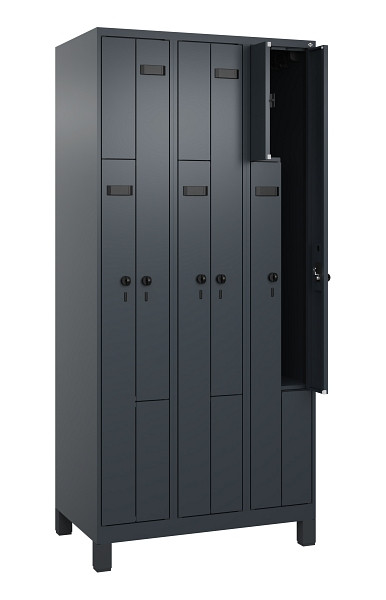 C+P Z-Spind Evolo PLUS, Füße, 6 Fächer, 1950x900x500mm, 7016/7016, 049013-306 S10020