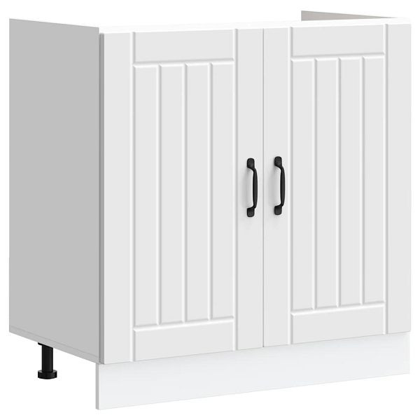 vidaXL Spülenunterschrank Lucca Weiß Holzwerkstoff, 853687