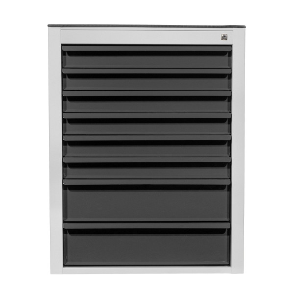ADB Schubladenschrank"Mammut" 8 SL, RAL 7035/7016, 24788