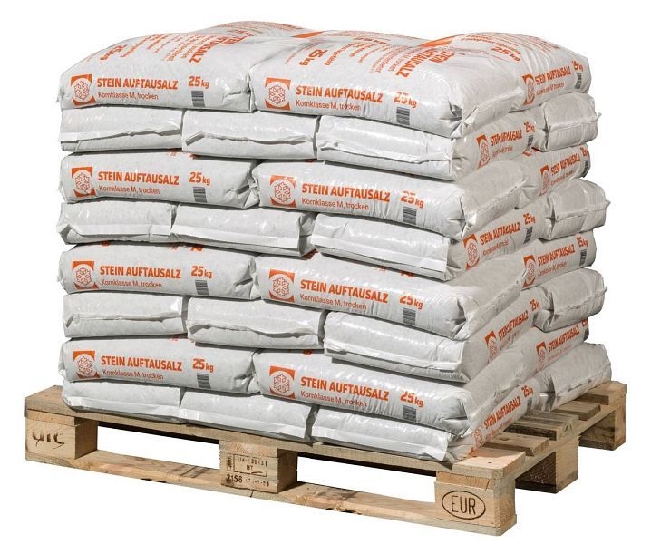 Streusalz Auftausalz Räumsalz Steinsalz Streu Salz 25kg x 40 Sack 1000kg Palette 