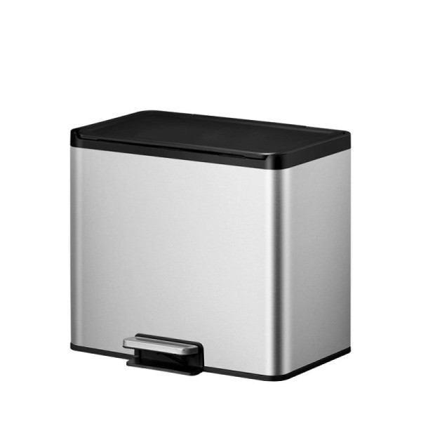 STEIN HGS Essential 2 Recycler Treteimer, edelstahl, matt, 9 + 9 + 9 Liter, 84000.0007