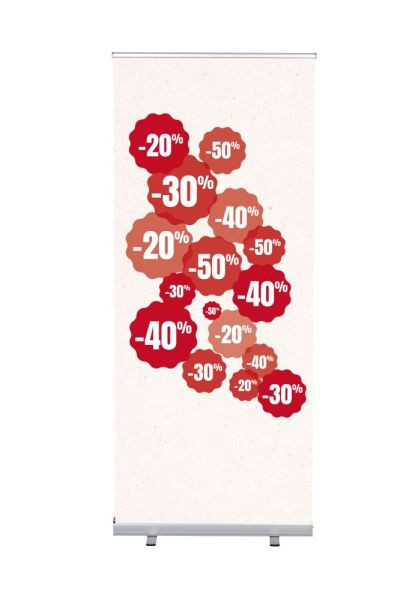 Showdown Displays Roll-Banner Budget 85 Komplettset Rabatt, RBB085LSFI333