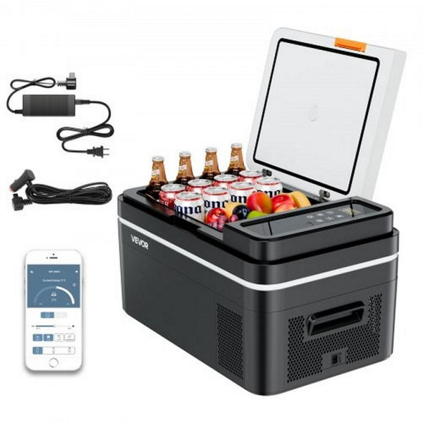 VEVOR Kompressor Kühlbox 22L, 12/24V DC, App-Steuerung, 100–240V AC, Autokühlschrank für Camping/Reisen, 45W, Tragbar, YSSCZBXZS22L1Z63G001V2
