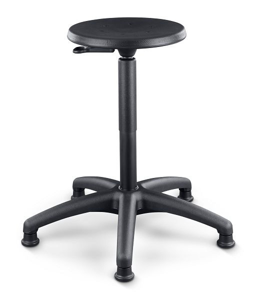 bott Drehhocker mit Bodengleitern Sitz: D x H: 350 x 400-600 mm, schwarz, 88601061.90V