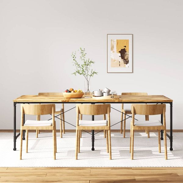 vidaXL Esstisch Massivholz Mango 240 cm, auffällig, 243992