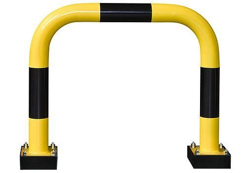 DENIOS Rammschutzbügel R 7.6 nachgebend, zur Außenaufstellung, 750 x 640 mm, 248340
