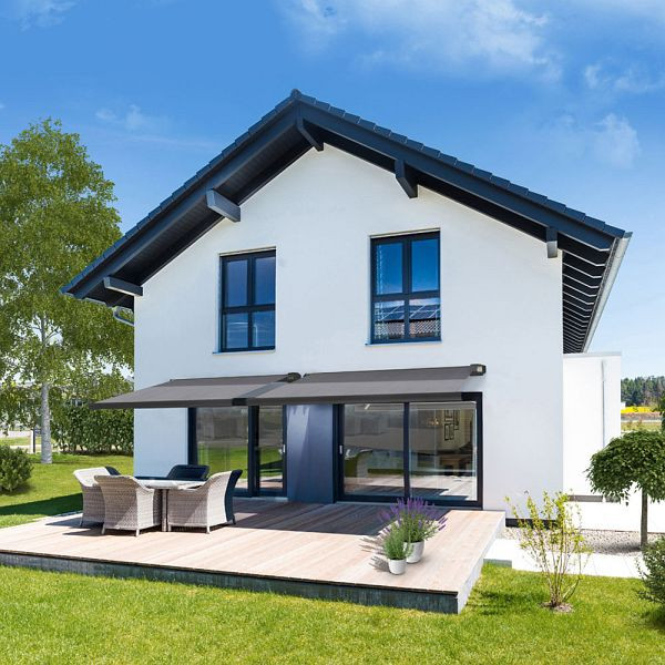 HOME DELUXE LED Vollkassettenmarkise ELOS - 500 x 300 cm Anthrazit, 49434