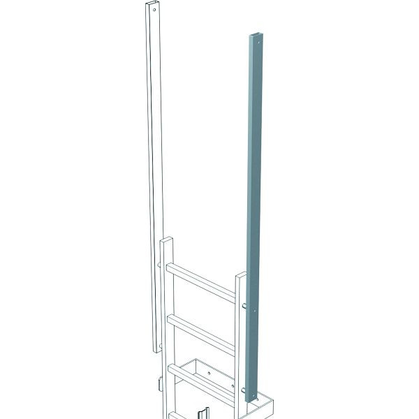 ZARGES Ausstiegsholm, gerade einseitig, Edelstahl, 44243