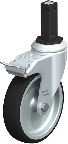 Blickle LKRA-PATH 126G-11-FI-EV13 Apparate-Lenkrolle mit Expander & Feststeller, Thermoplastisches Polyurethan, Grau, 848850