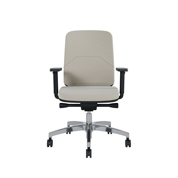 Bisley Bürodrehstuhl Bali, Gepolsterte Rückenlehne, Mit Armlehnen Aluminiumfußkreuz, TN9811 chalk, BALIALGTN9811