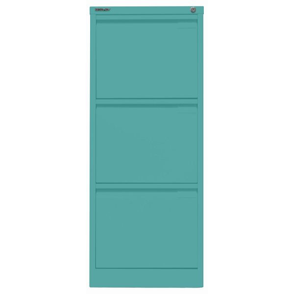 Bisley Hängeregistraturschrank, einbahnig, 3 HR-Schubladen, 659 aquamarin, 3633659