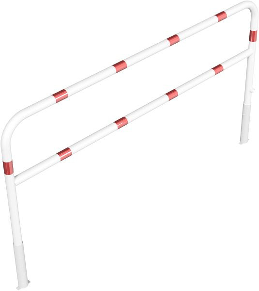 Schake Wegesperren herausnehmbar und drehbar mit Dreikantverschluss mit Knieholm, feuerverzinkt und weiß beschichtet, Gesamtbreite: 2500 mm, 465_35FB