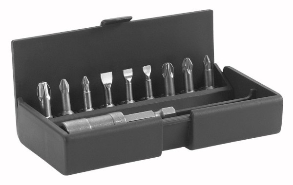 Facom Bithalter, Bits 1/4", Phillips, Pozidriv, Schlitz, Satz im Kunststoffkasten, 9-teilig, AME.B3
