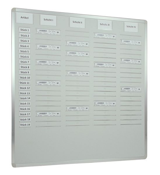 Eichner Einstecktafel "Orga-Easy" für DIN A 5 Belege, Hellgrau, vierreihig, 9089-00005